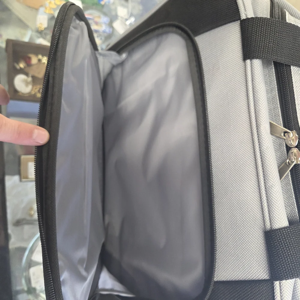 Gray & Black Men’s Laptop Briefcase